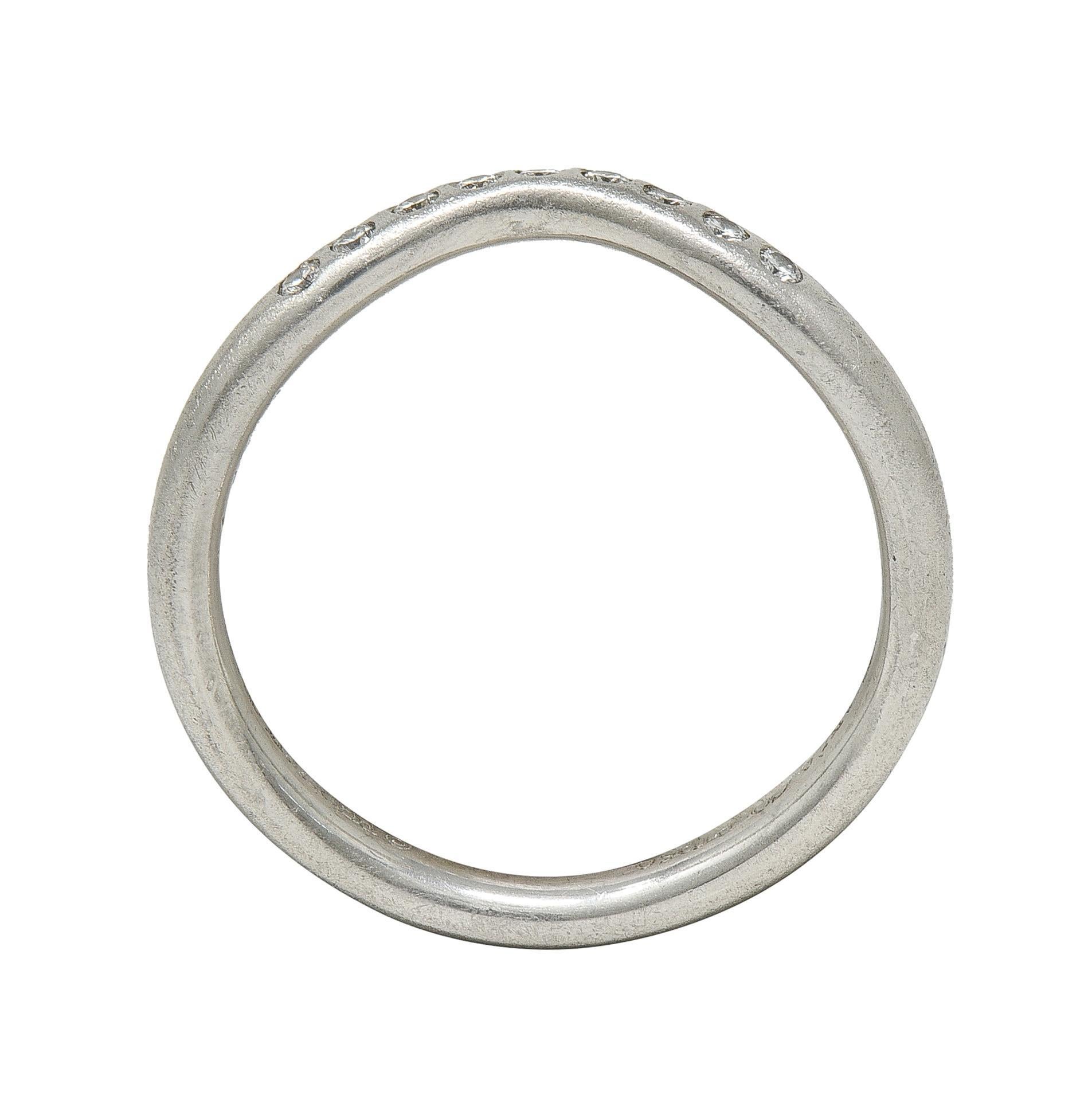 Elsa Peretti Tiffany & Co. Alianza Contorno Vintage Platino Diamante en venta 4