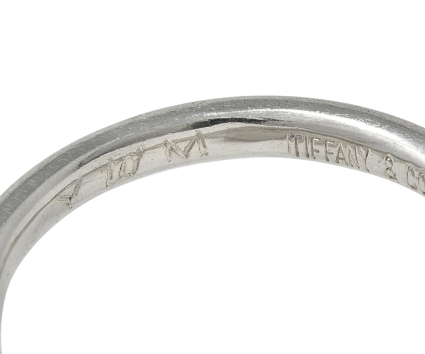 Elsa Peretti Tiffany & Co. Diamond Platinum Vintage Contour Wedding Band Ring For Sale 2
