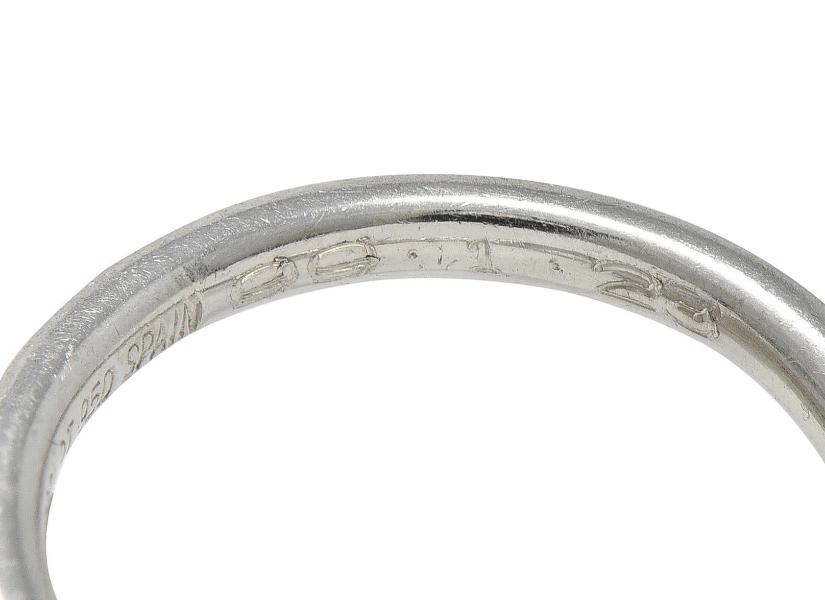 Elsa Peretti Tiffany & Co. Diamond Platinum Vintage Contour Wedding Band Ring For Sale 3