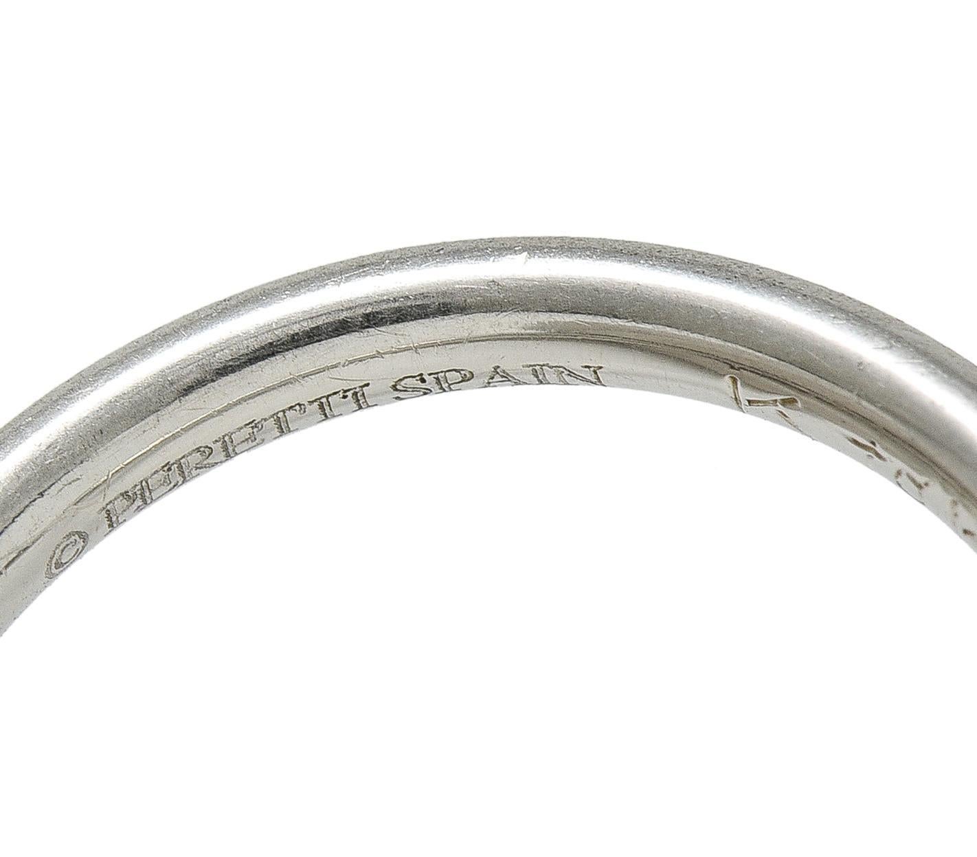 Elsa Peretti Tiffany & Co. Alianza Contorno Vintage Platino Diamante en venta 2