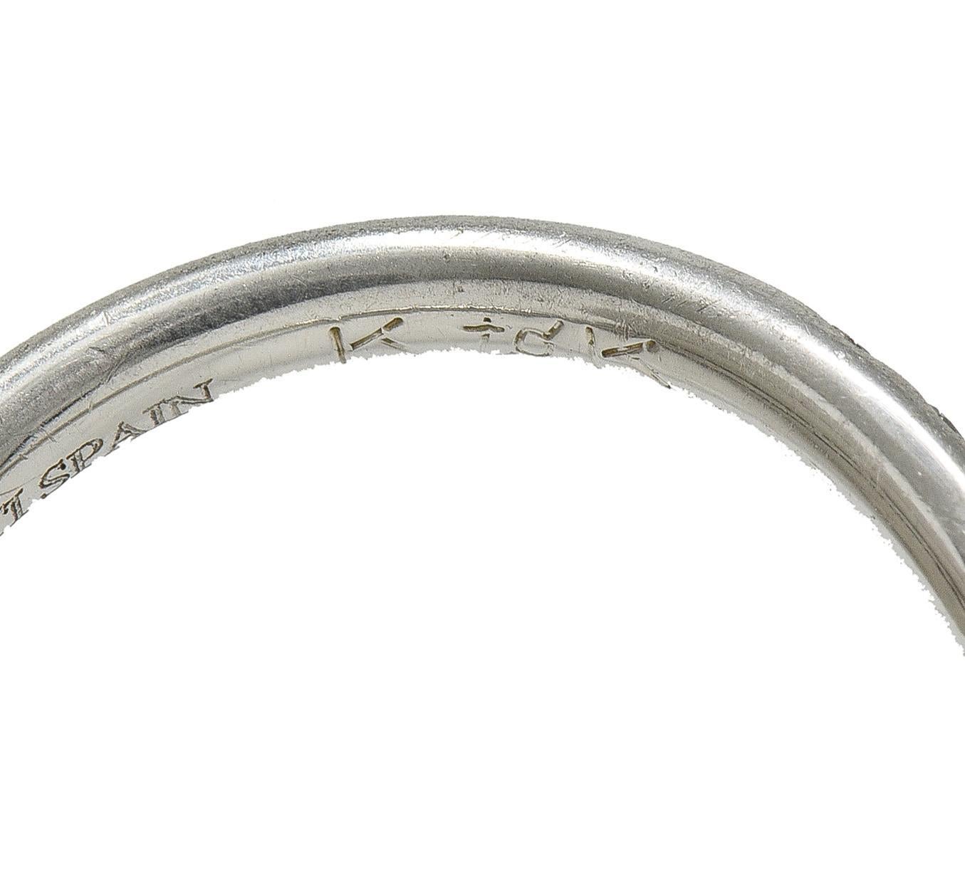 Elsa Peretti Tiffany & Co. Alianza Contorno Vintage Platino Diamante en venta 3