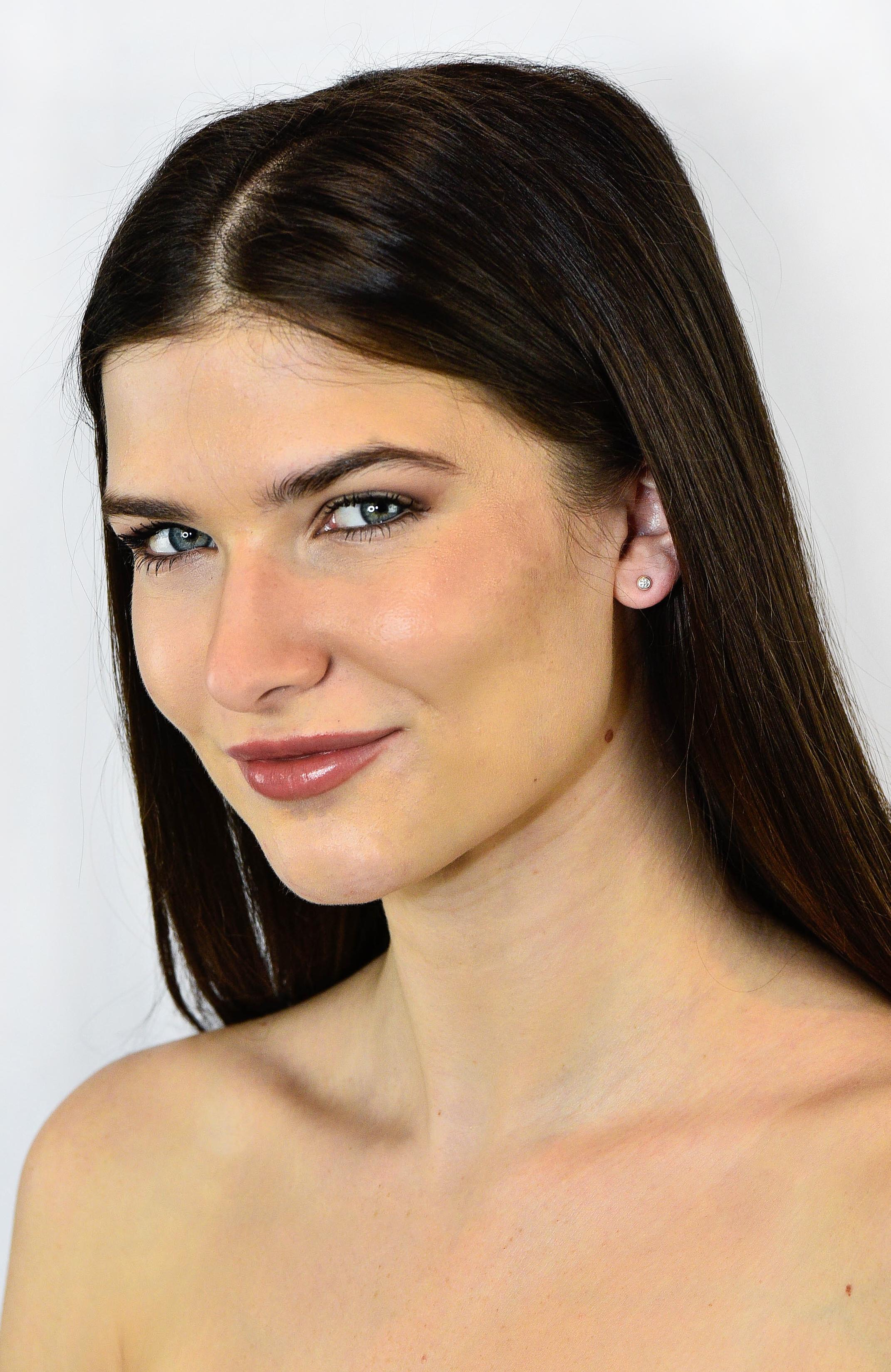 Elsa Peretti Tiffany & Co. Diamond Sterling Silver Bezel Stud Earrings 1