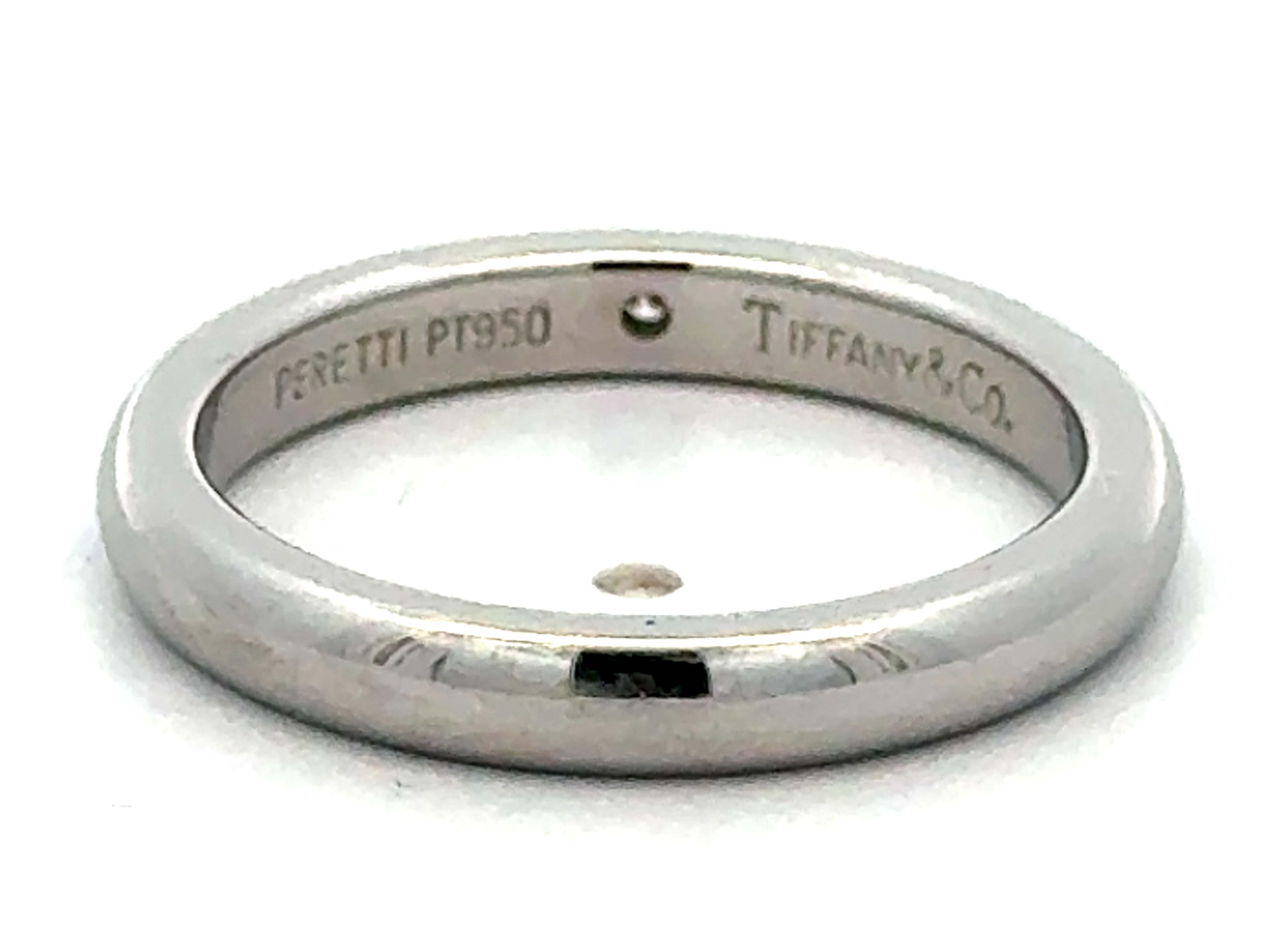 Elsa Peretti Tiffany & Co. Alianza de Diamantes Platino Talla 5.5 en venta 5