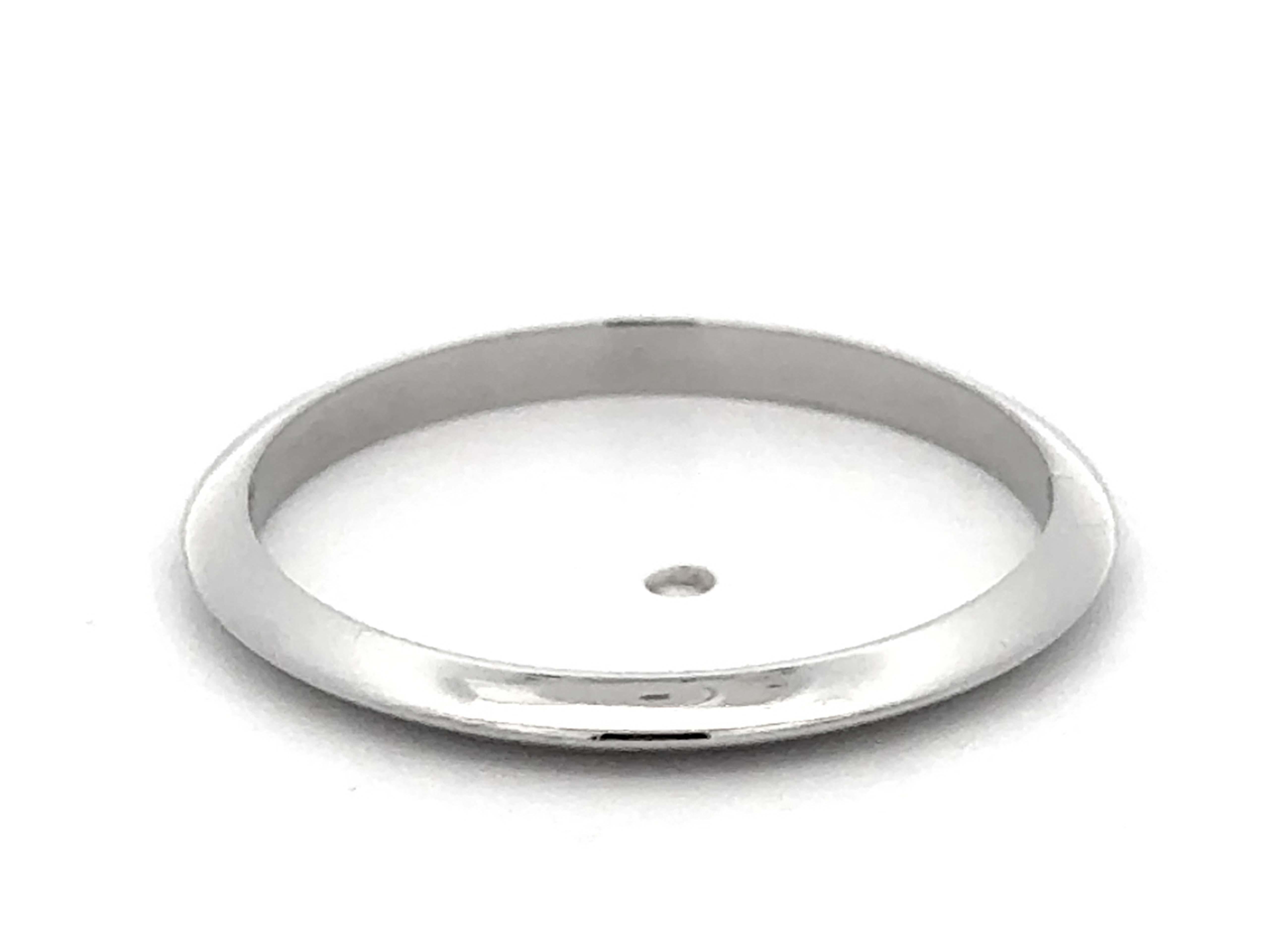 Women's or Men's Elsa Peretti Tiffany & Co. Diamond Wedding Band Ring Platinum Size 5.5 For Sale