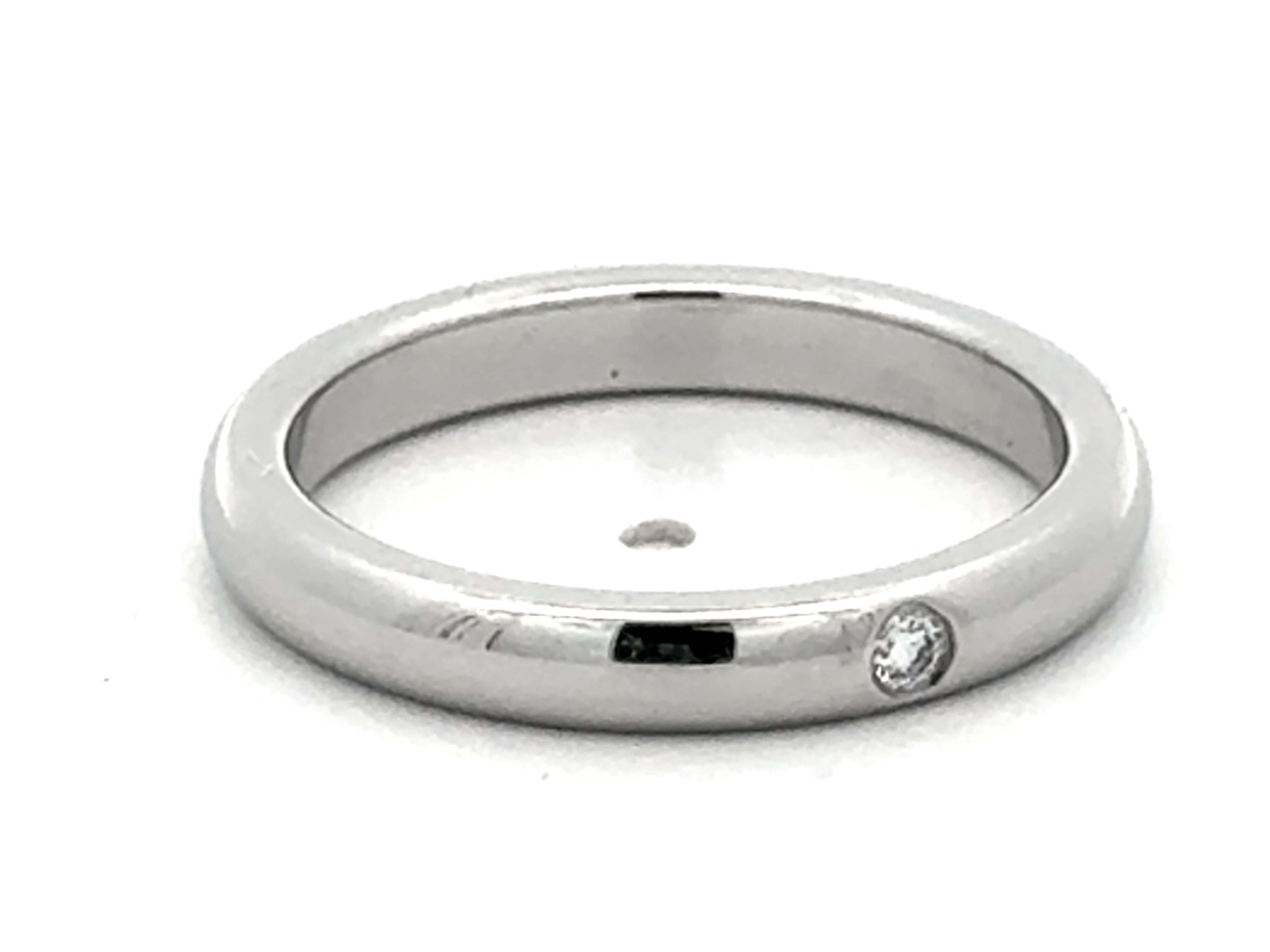 Elsa Peretti Tiffany & Co. Alianza de Diamantes Platino Talla 5.5 en venta 1