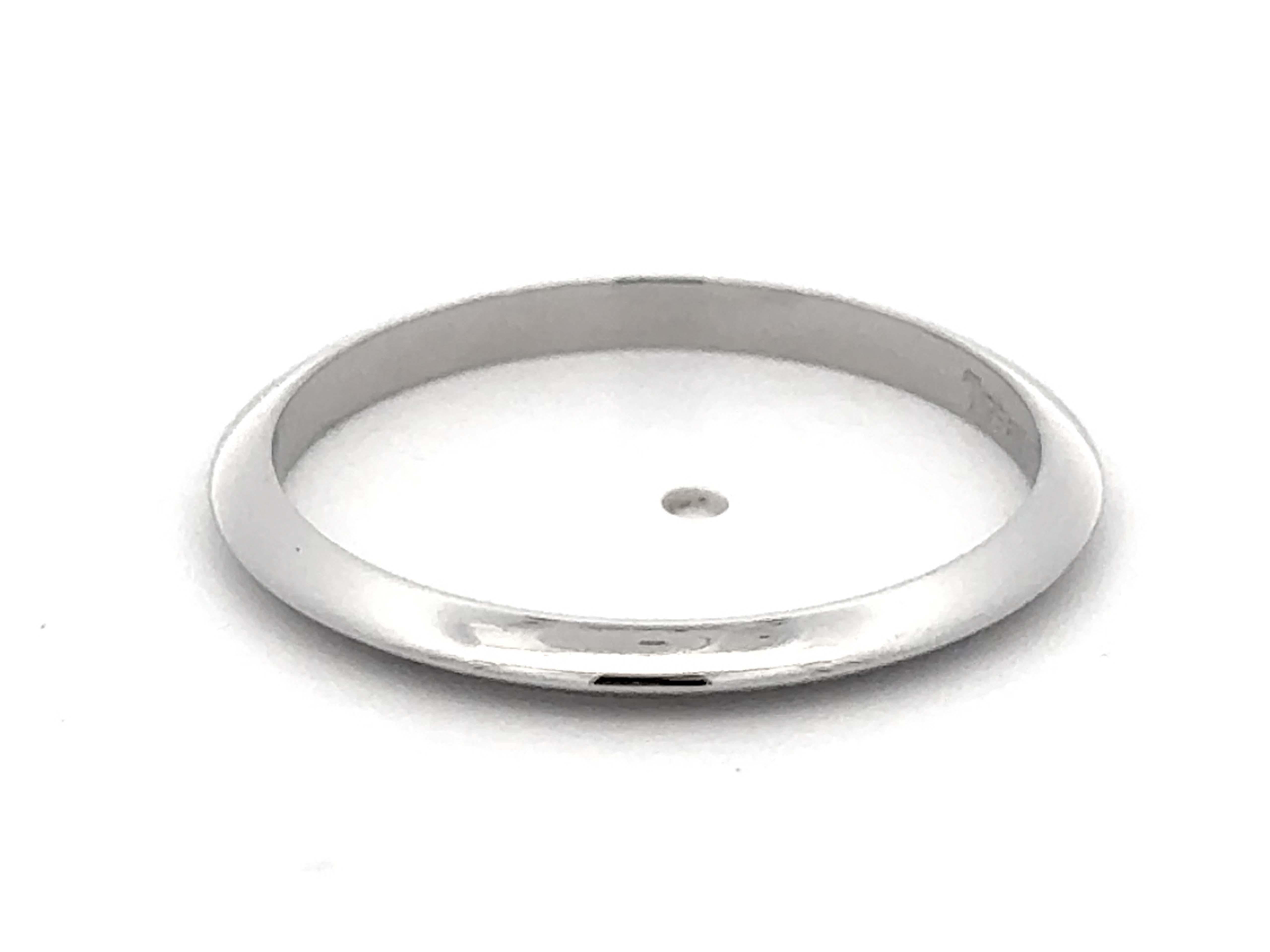 Elsa Peretti Tiffany & Co. Diamond Wedding Band Ring Platinum Size 5.5 For Sale 2