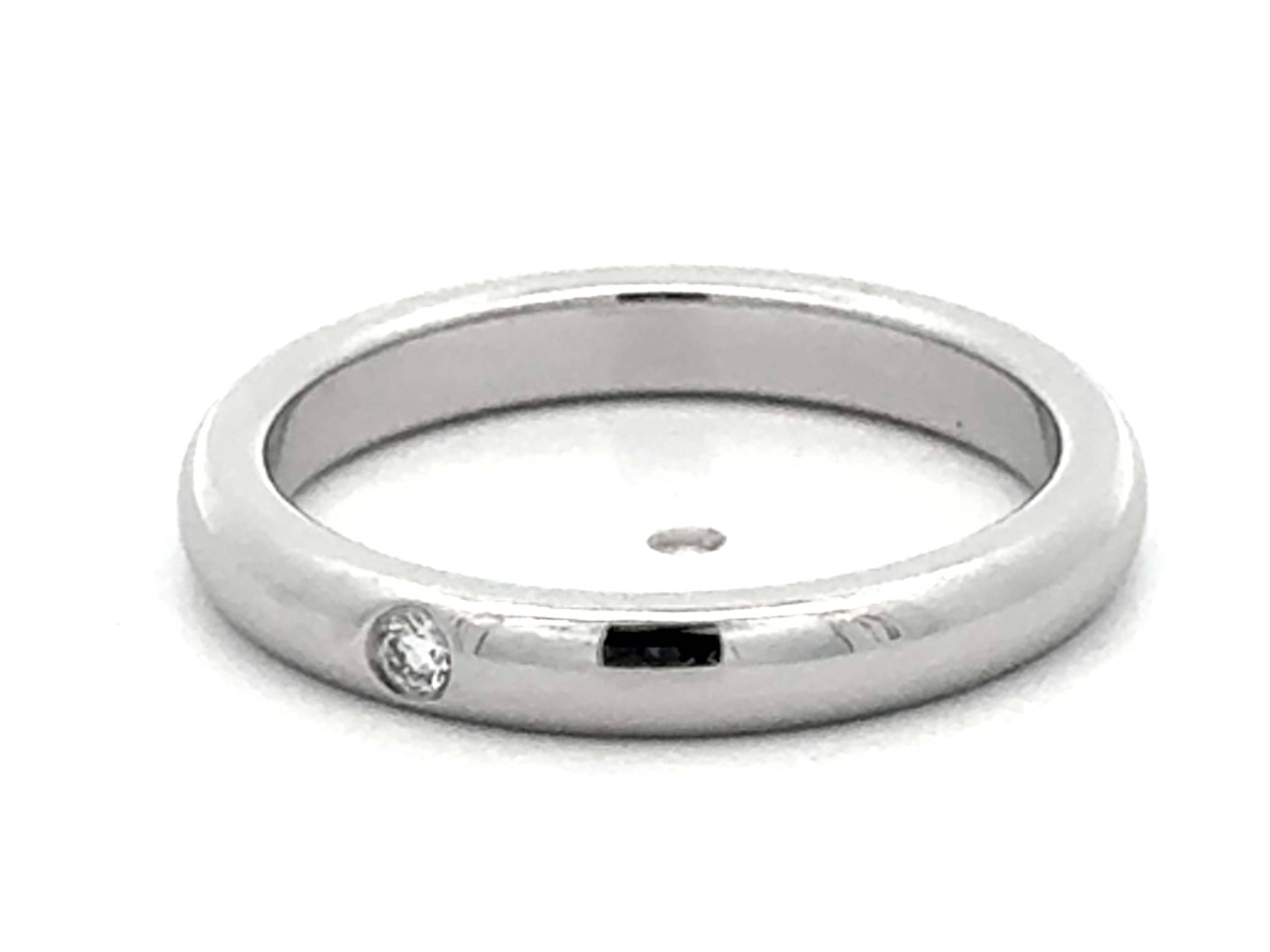 Elsa Peretti Tiffany & Co. Alianza de Diamantes Platino Talla 5.5 en venta 2