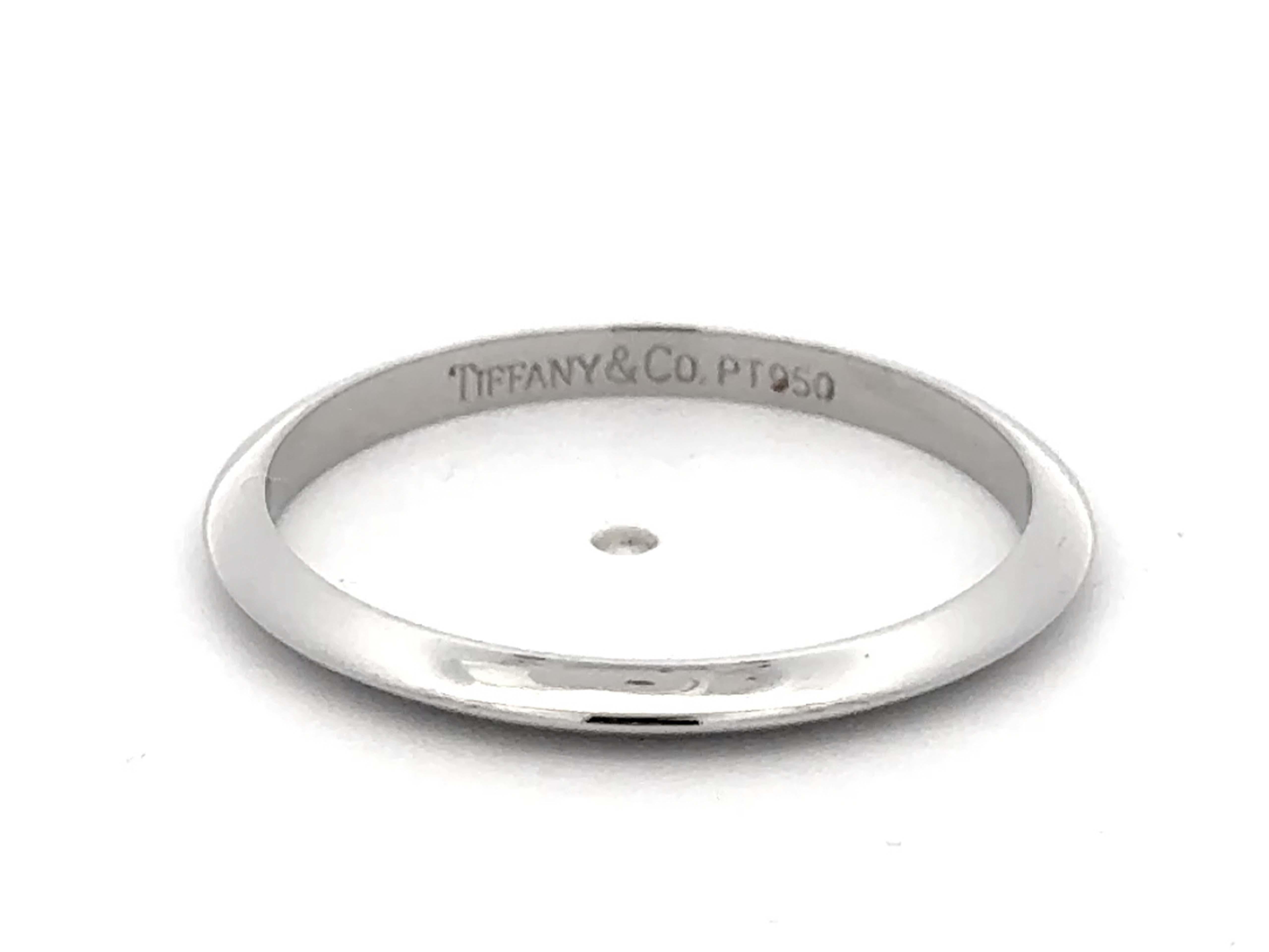 Elsa Peretti Tiffany & Co. Diamond Wedding Band Ring Platinum Size 5.5 For Sale 3