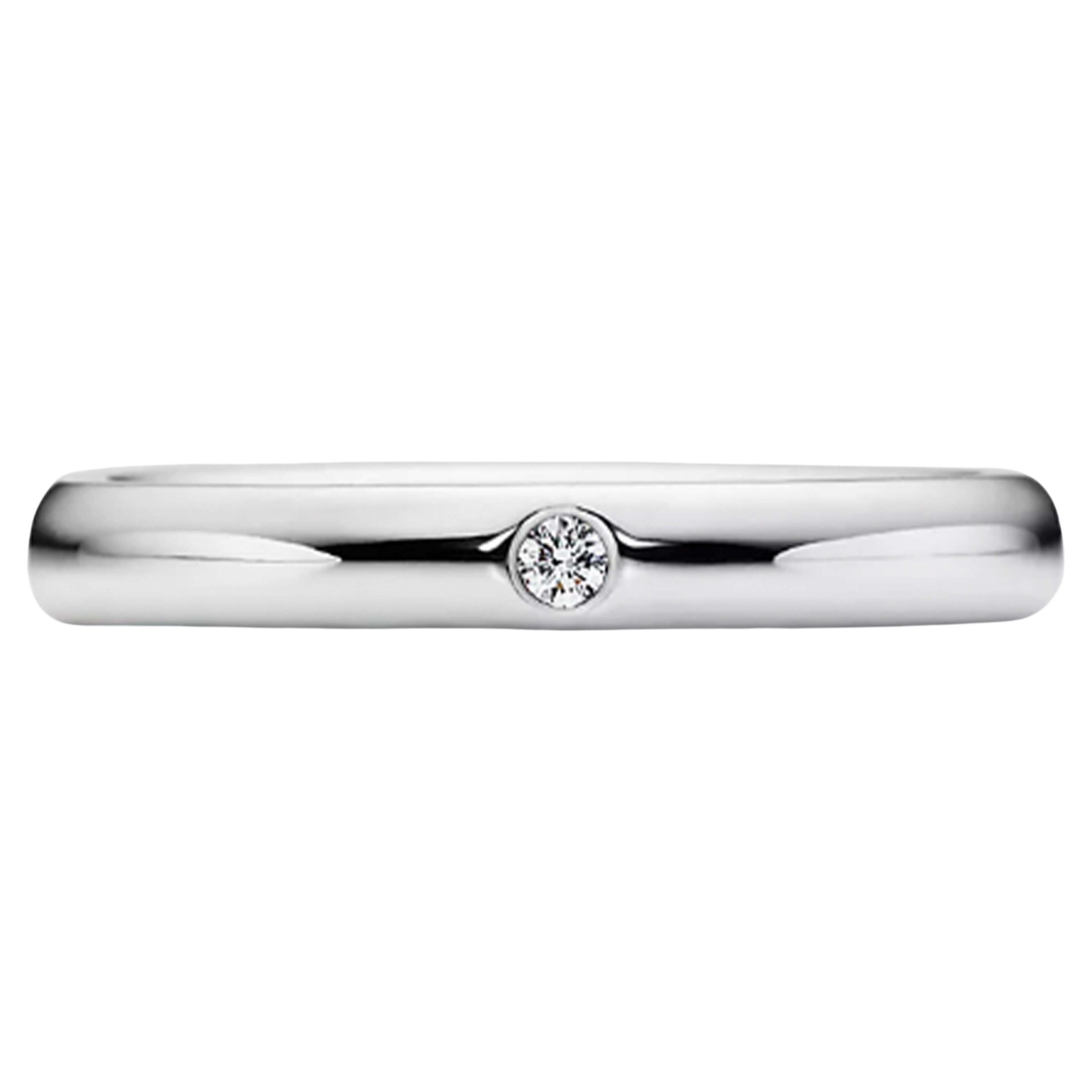 Elsa Peretti Tiffany & Co. Alianza de Diamantes Platino Talla 5.5