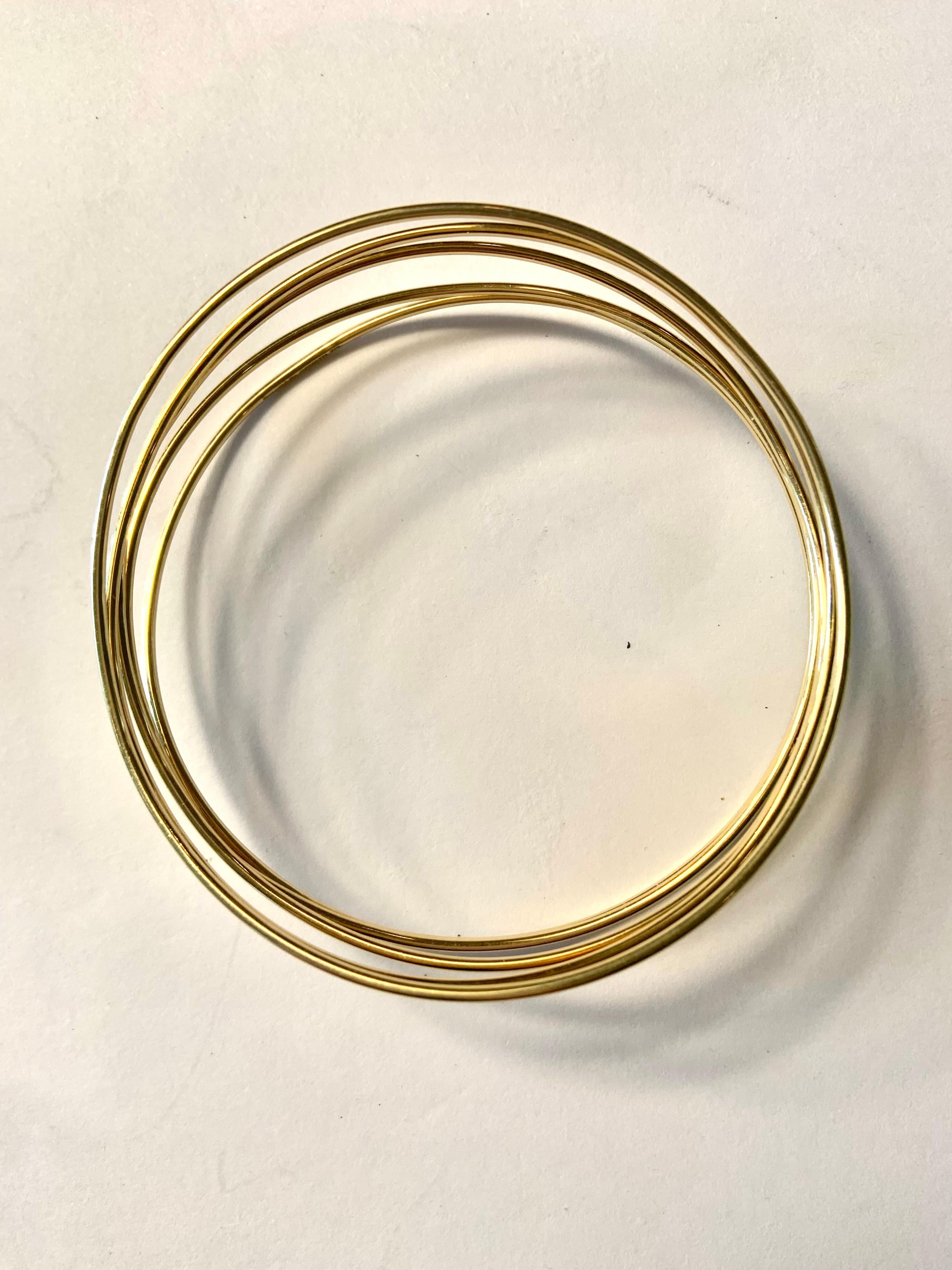 Elsa Peretti Tiffany & Co Five Row Wave Bracelet 18k Gold (Zeitgenössisch) im Angebot
