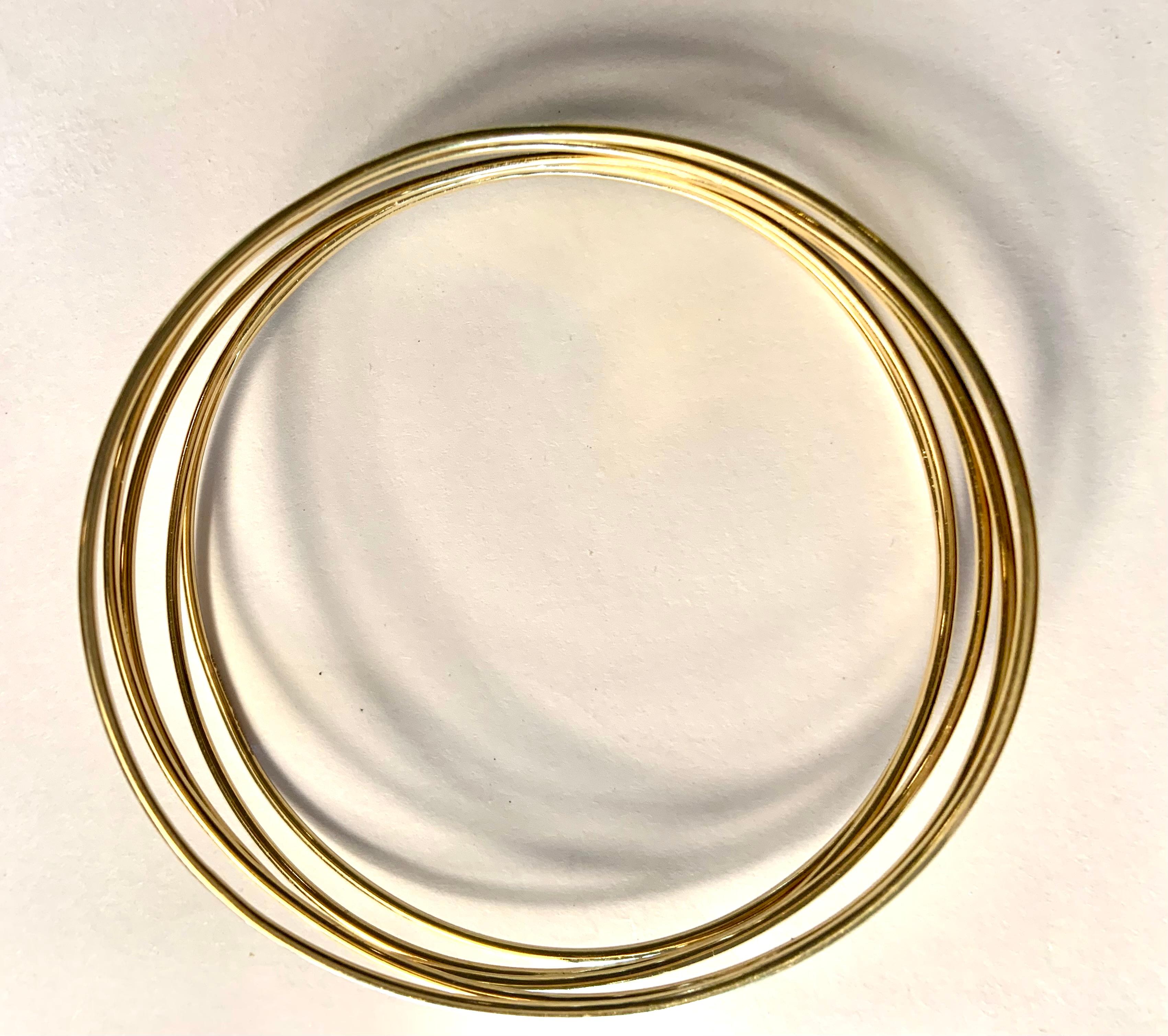 Elsa Peretti Tiffany & Co Five Row Wave Bracelet 18k Gold im Zustand „Hervorragend“ im Angebot in New Hope, PA