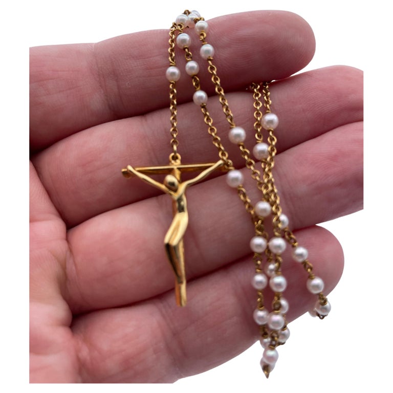 Elsa Peretti Tiffany & Co. Gold & Pearl Rosary