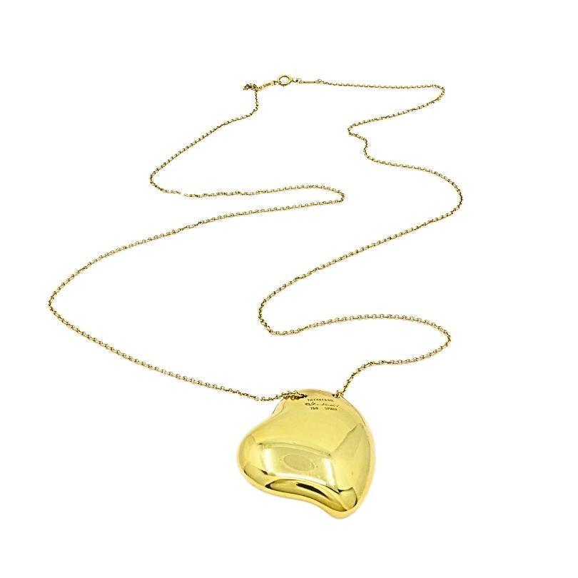 Women's or Men's Elsa Peretti Tiffany & Co. Heart  Pendant 18K Gold  Necklace