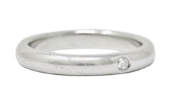Elsa Peretti Tiffany & Co. Inset Diamond Platinum Band Ring