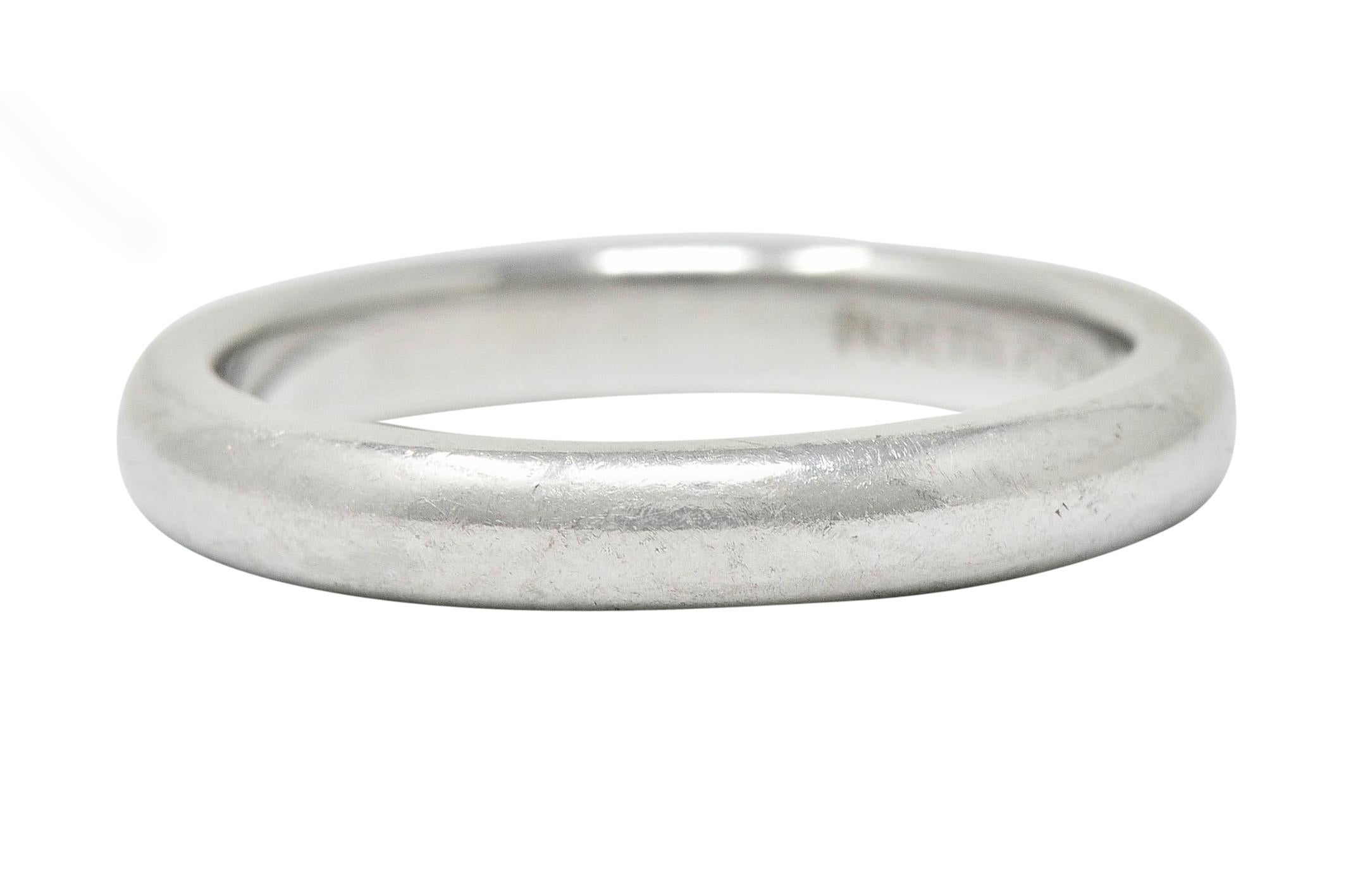 Contemporain Elsa Peretti pour Tiffany & Co. Bague à anneau en platine avec diamants insérés