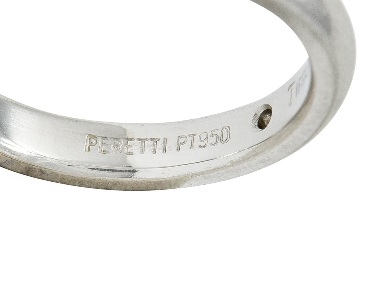 Elsa Peretti pour Tiffany & Co. Bague à anneau en platine avec diamants insérés 3