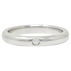 Elsa Peretti Tiffany & Co. Inset Diamond Platinum Band Ring