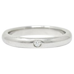 Elsa Peretti Tiffany & Co. Platinbandring mit eingelassenem Diamant