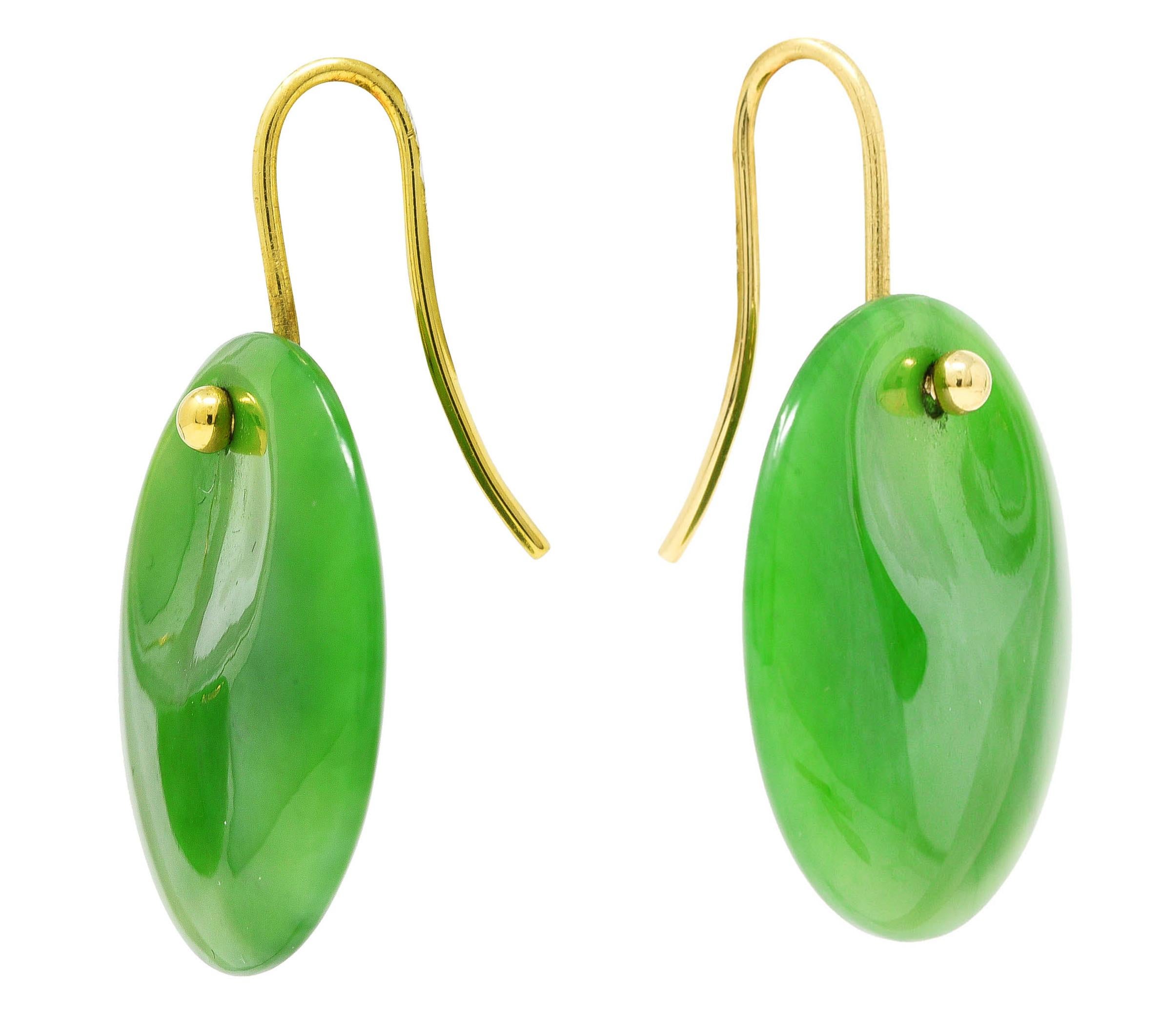 tiffany jade bean earrings