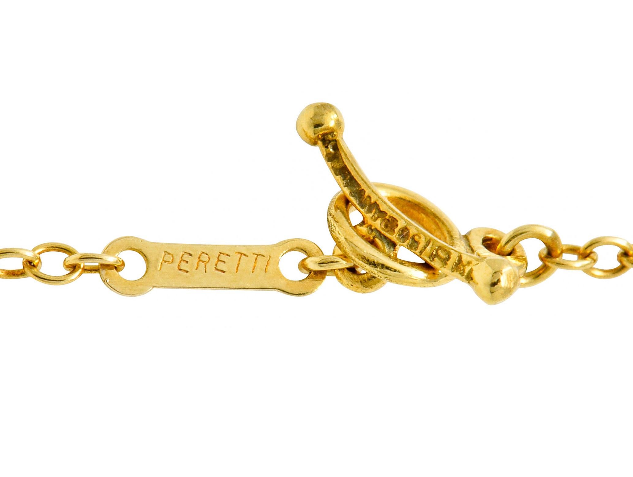 Contemporary Elsa Peretti Tiffany & Co. Jade 18 Karat Gold Touchstone Pendant Necklace