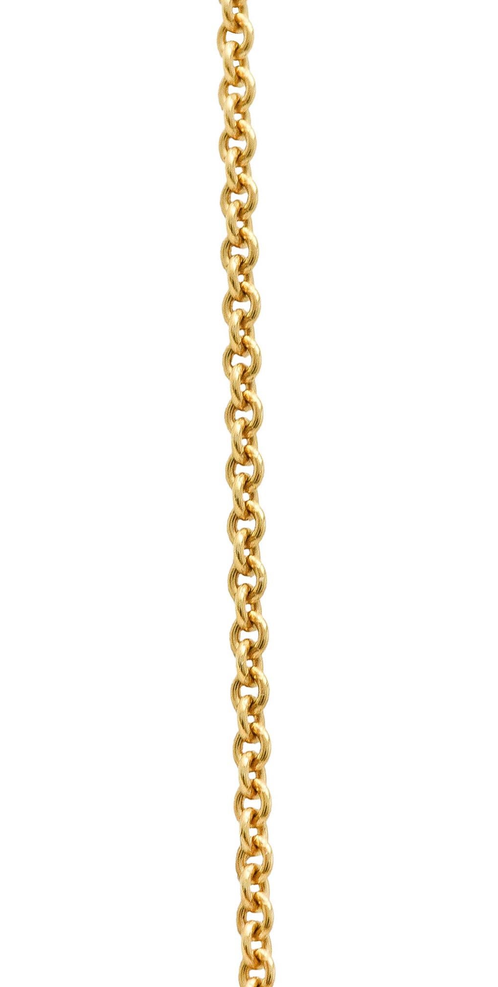 Women's or Men's Elsa Peretti Tiffany & Co. Nephrite Jade 18 Karat Gold Bottle Necklace
