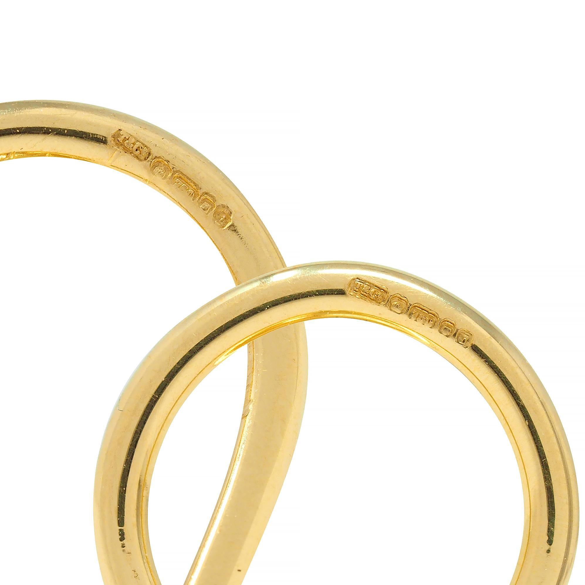 Elsa Peretti Tiffany & Co. Onyx 18 Karat Gold Thumbprint Ear-Clip Earrings For Sale 3