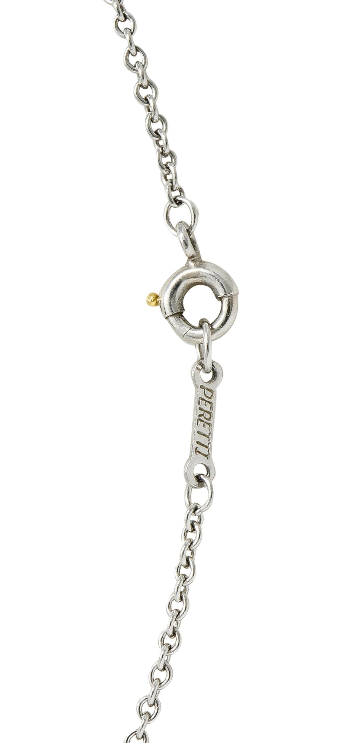 Elsa Peretti Tiffany & Co. Onyx Platinum Touchstone Pendant Necklace 1