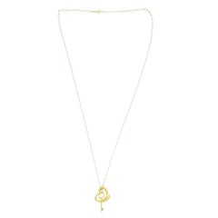 Elsa Peretti Tiffany & Co. Open Heart Key Pendant Necklace