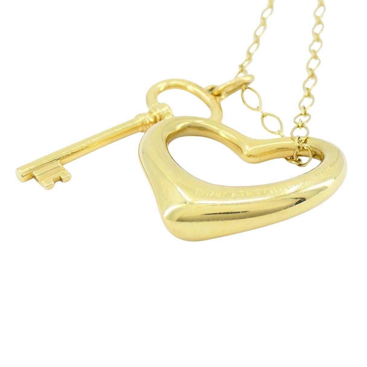 Elsa Peretti for Tiffany & Co. Collana con ciondolo a forma di cuore aperto in vendita 2