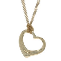 Elsa Peretti Tiffany & Co. Open Heart Mesh Necklace 29" - Yellow Gold 18k Love