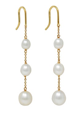 Elsa Peretti Tiffany & Co. Pearl 18K Pearls-By-The-Yard Drop Earrings