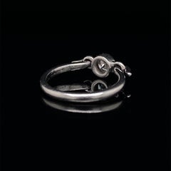 Elsa Peretti Tiffany & Co. Round Brilliant Diamond Platinum Swan Ring