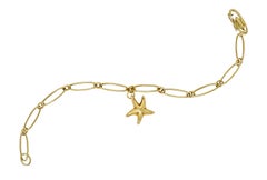 Elsa Peretti Tiffany & Co. Spain 18 Karat Gold Starfish Charm Bracelet