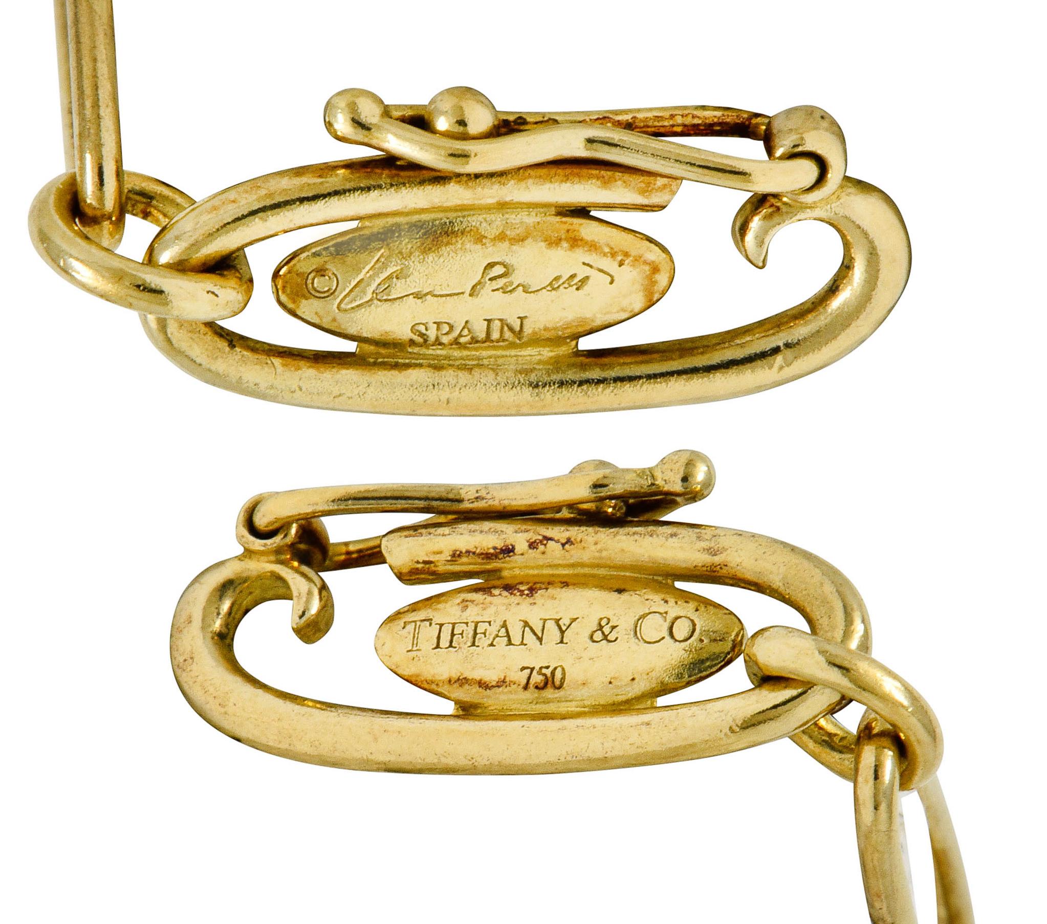 Elsa Peretti Tiffany & Co. Spain 18 Karat Gold Starfish Charm Bracelet In Excellent Condition In Philadelphia, PA