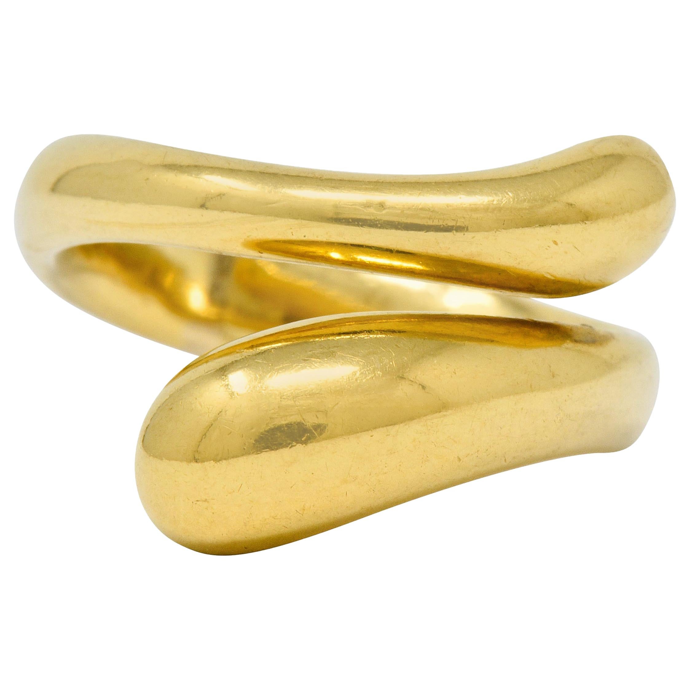 Elsa Peretti Tiffany & Co. Spain 18 Karat Gold Teardrop Bypass Ring