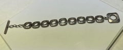 Elsa Peretti Tiffany & Co Cushion Sterling Silver Toggle Necklace and Bracelet