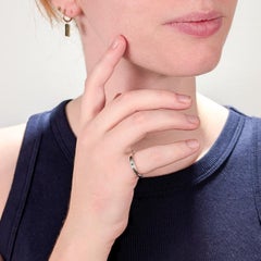 Elsa Peretti Tiffany & Co. Stackable Sterling Silver & Emerald Band Ring