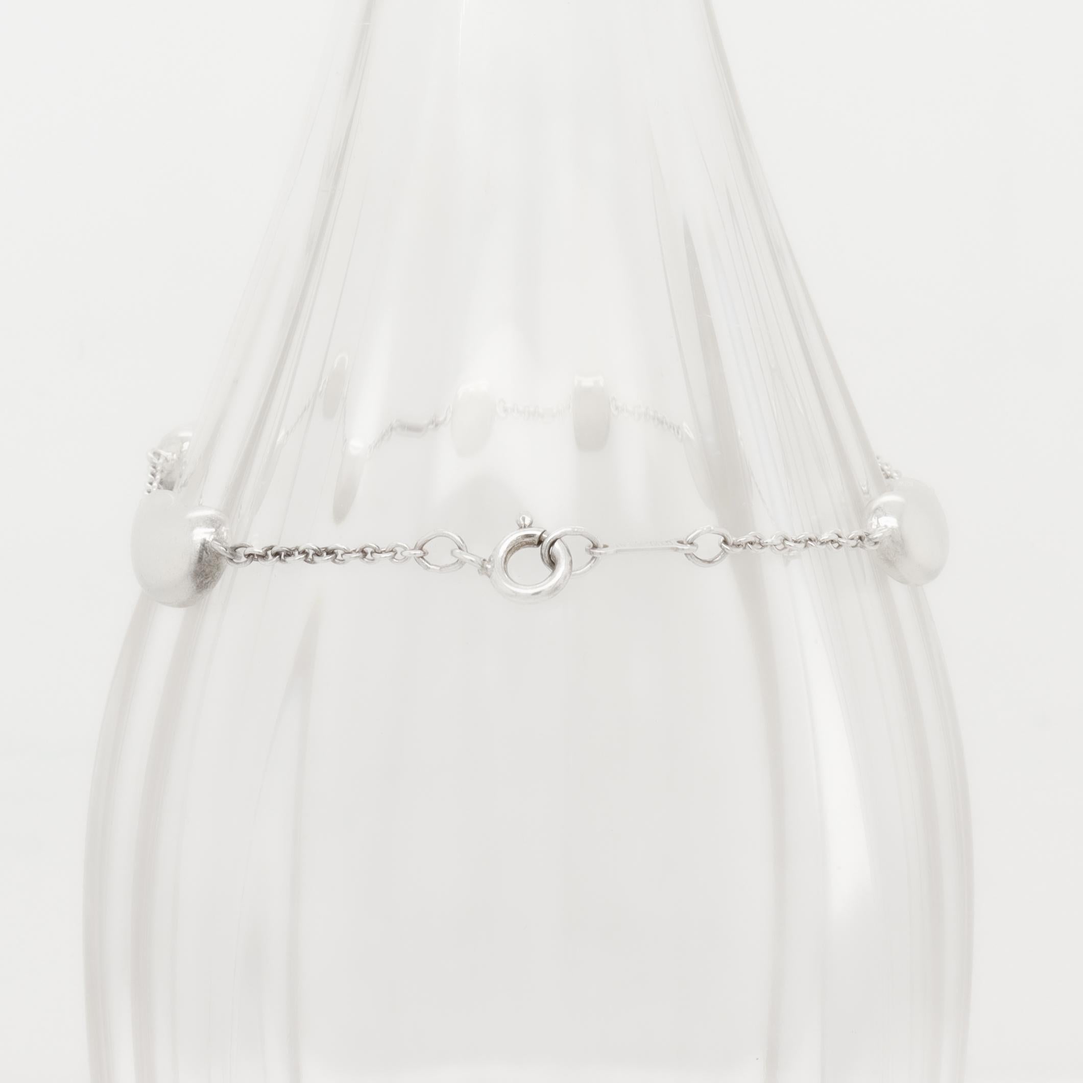 Elsa Peretti Tiffany & Co. Sterling Silver 5 Bean Station Bracelet For Sale 10