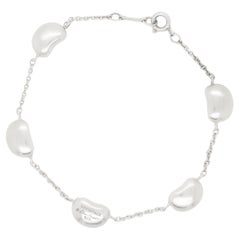Elsa Peretti Tiffany & Co. Sterling Silver 5 Bean Station Bracelet