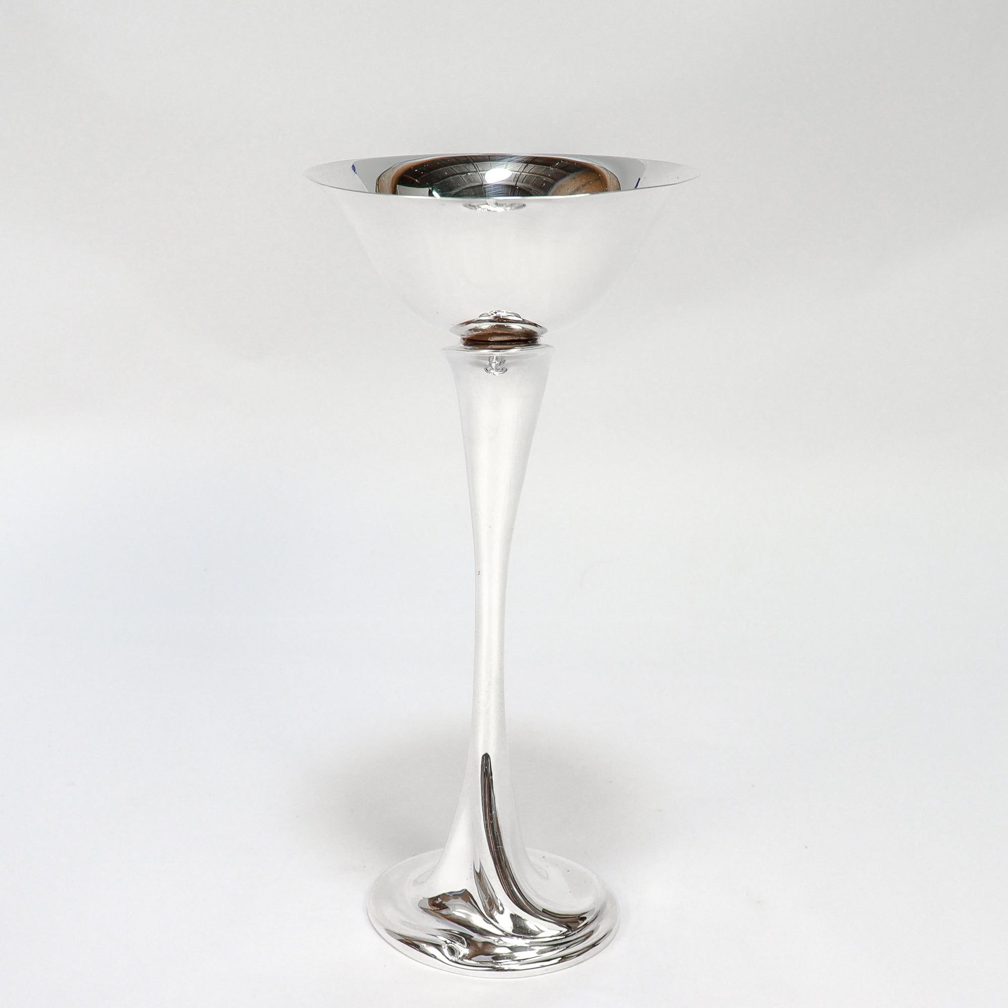 Spagnolo Elsa Peretti for Tiffany & Co. Bicchiere o stelo per champagne in argento sterling in vendita