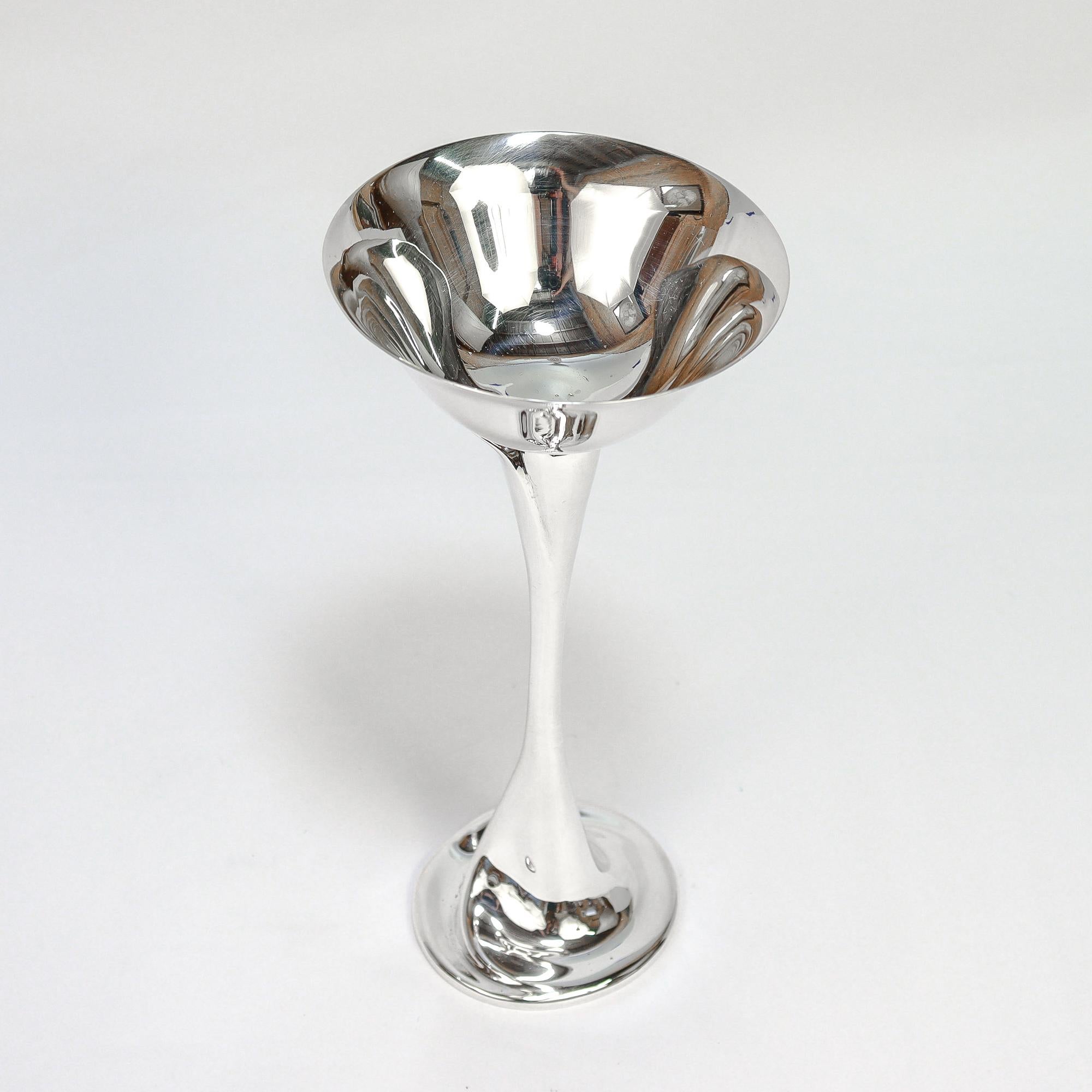 Argento 925 Elsa Peretti for Tiffany & Co. Bicchiere o stelo per champagne in argento sterling in vendita