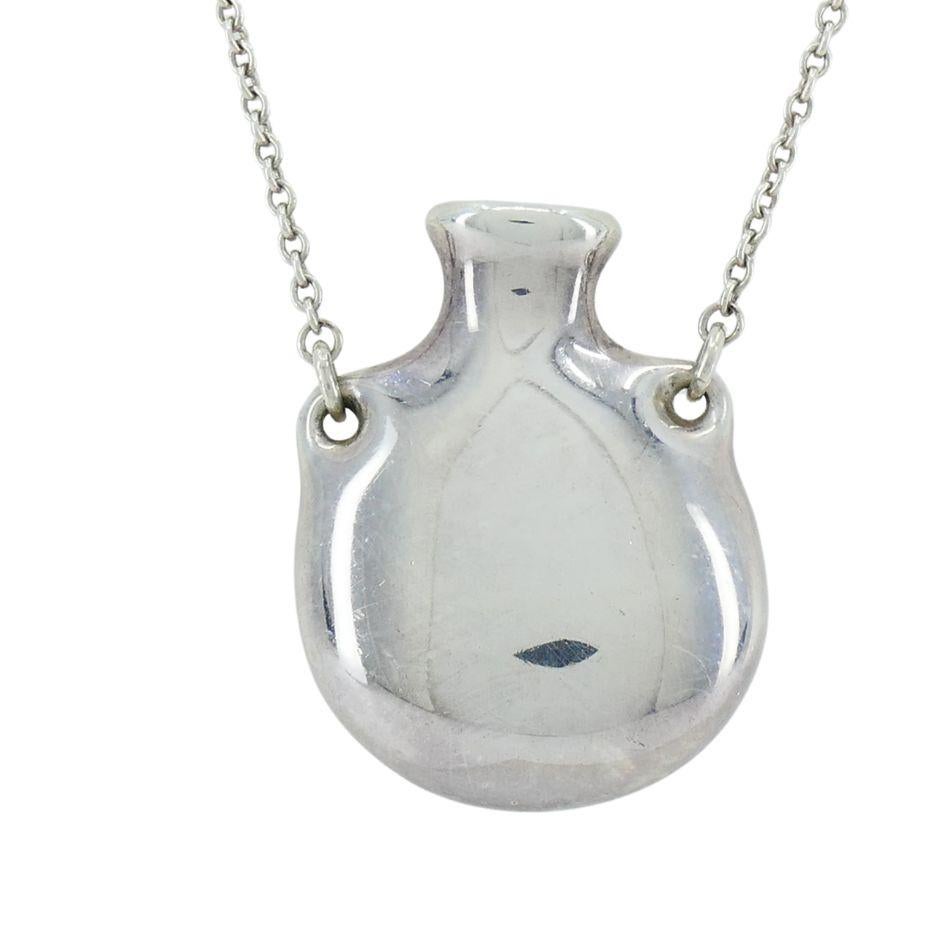 Women's or Men's Elsa Peretti Tiffany & Co. Sterling Silver Small Open Bottle Pendant