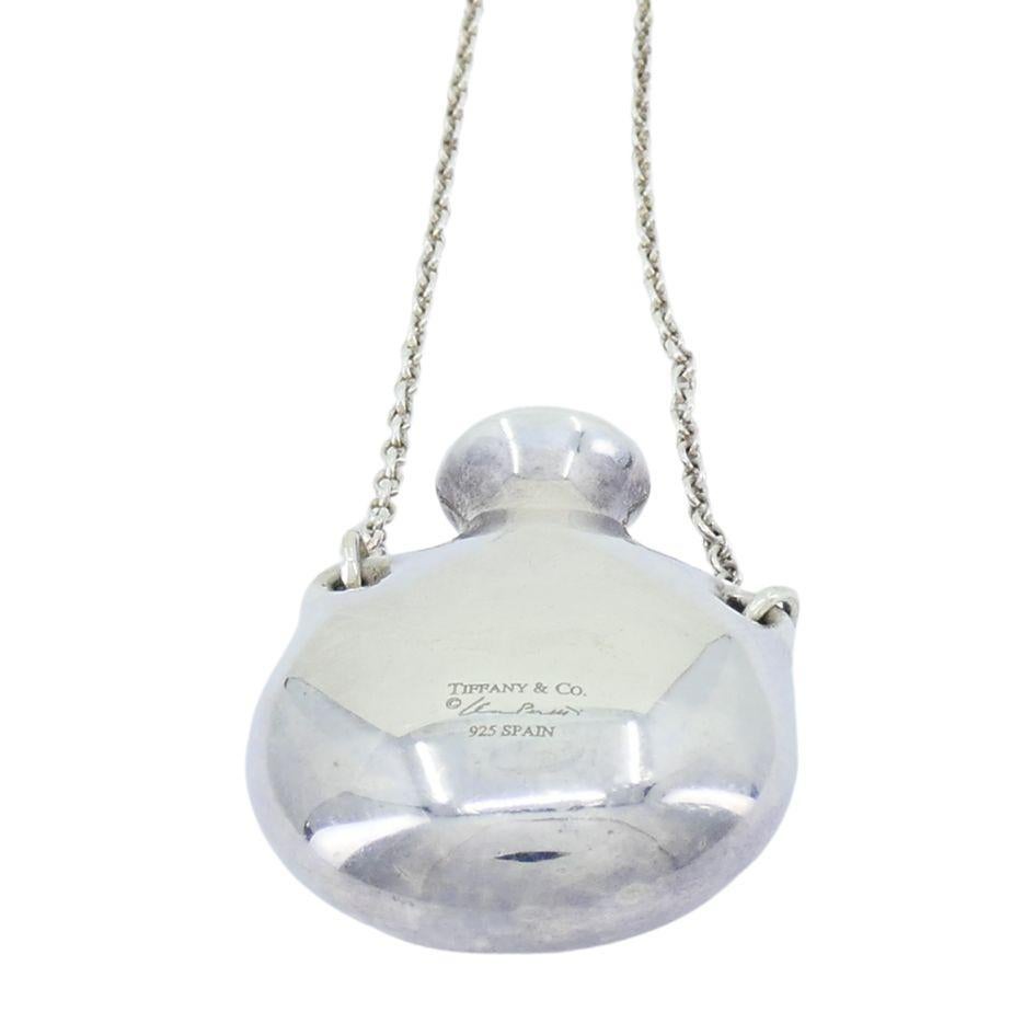 Elsa Peretti Tiffany & Co. Sterling Silver Small Open Bottle Pendant 3