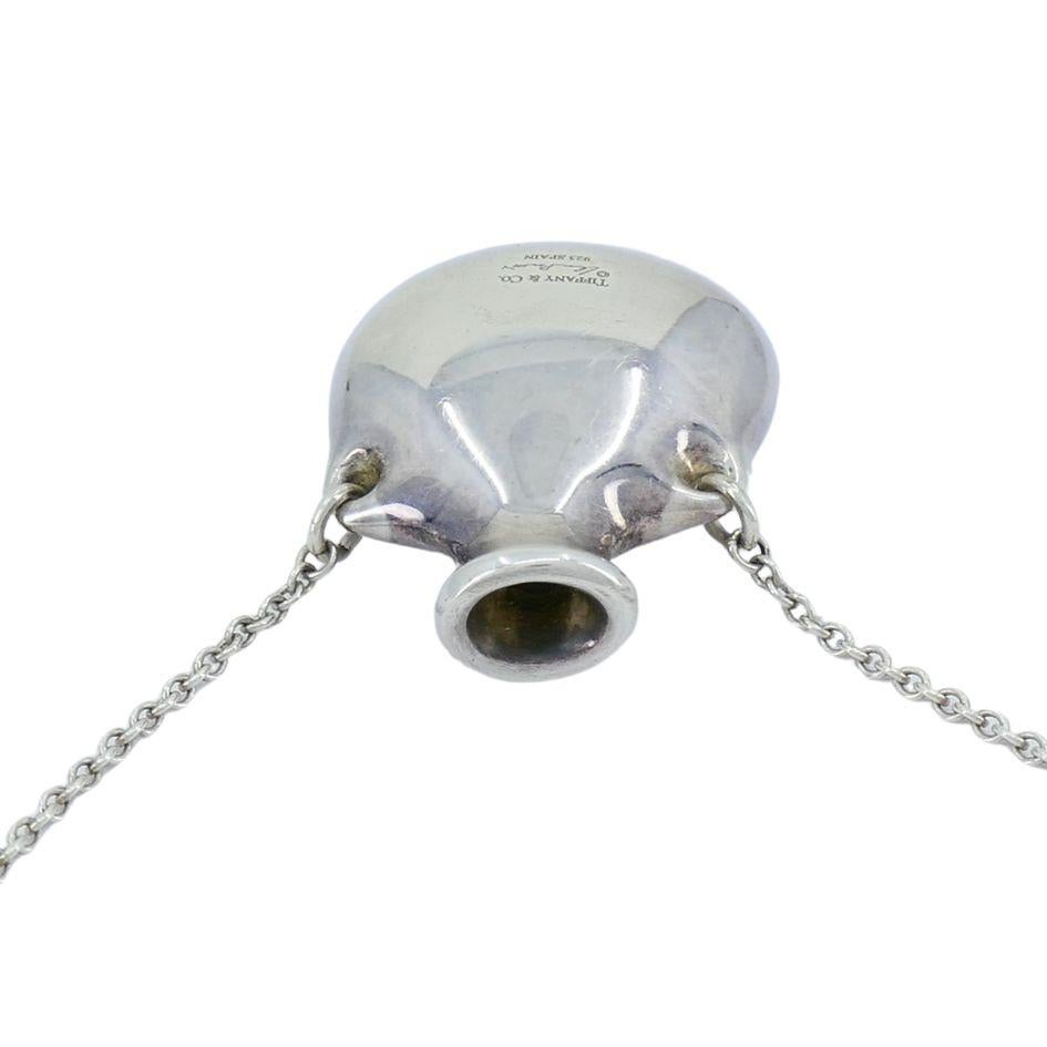Elsa Peretti Tiffany & Co. Sterling Silver Small Open Bottle Pendant 4