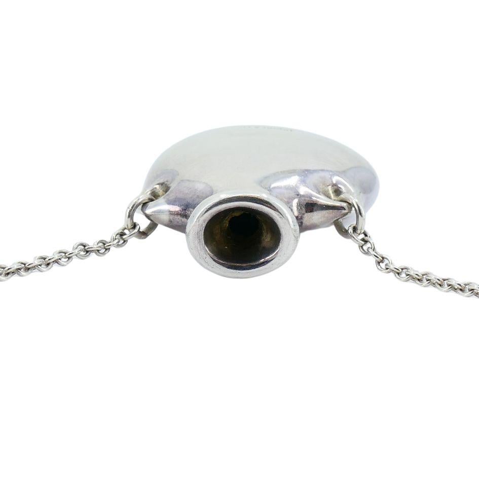 Elsa Peretti Tiffany & Co. Sterling Silver Small Open Bottle Pendant 5