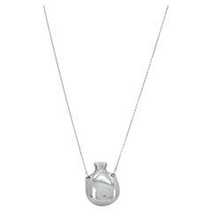 Elsa Peretti Tiffany & Co. Sterling Silver Small Open Bottle Pendant