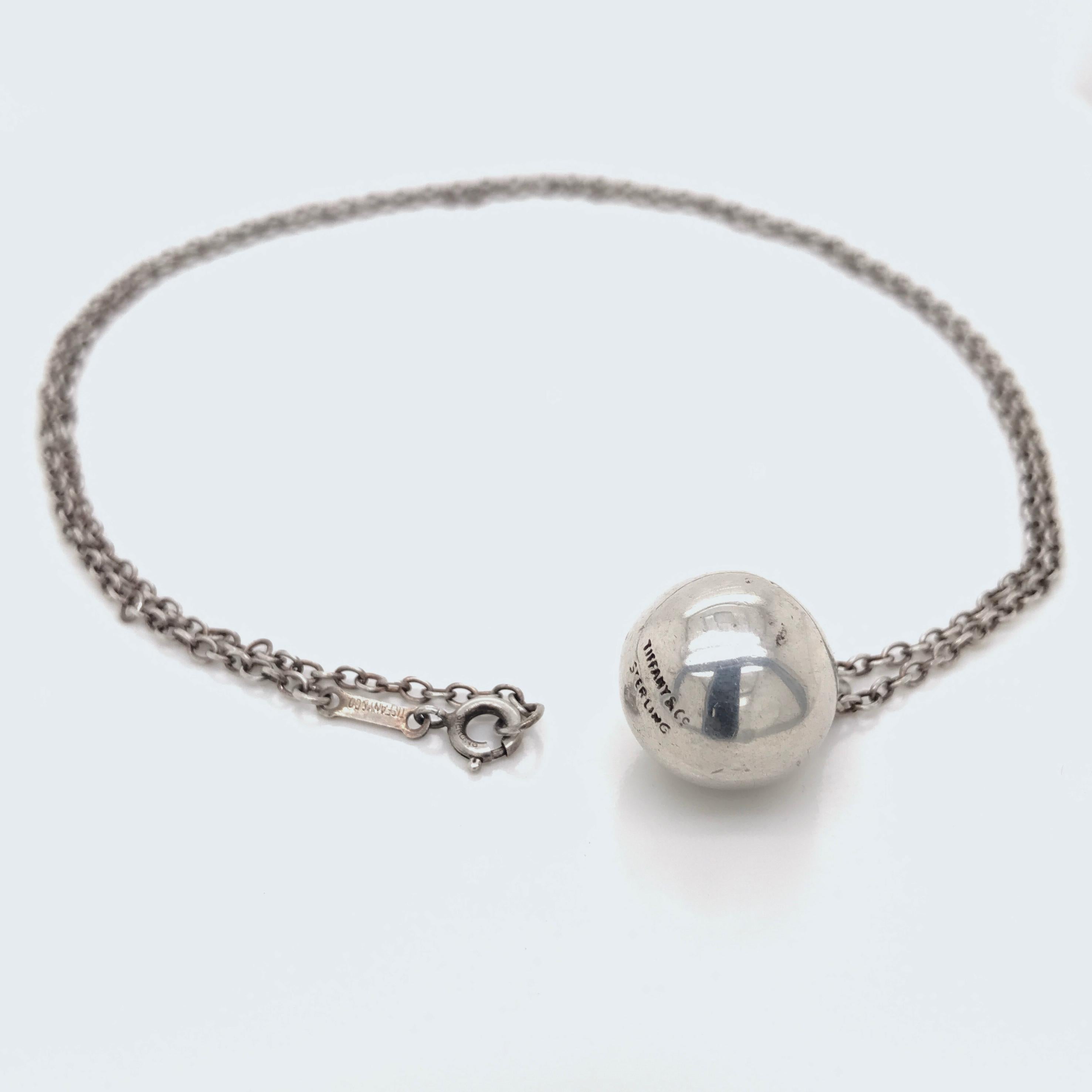 Modern Elsa Peretti Tiffany & Co. Sterling Silver Tear Drop Pendant Necklace
