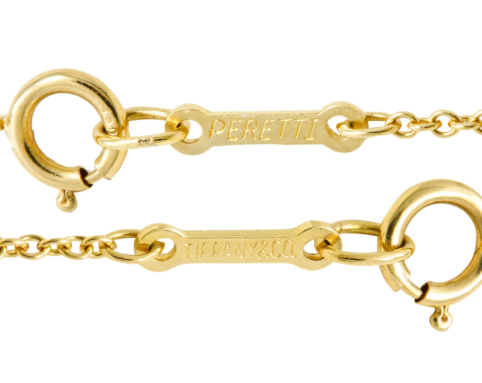 Elsa Peretti Tiffany & Co. Tiger Iron 18 Karat Gold Touchstone Pendant Necklace 1