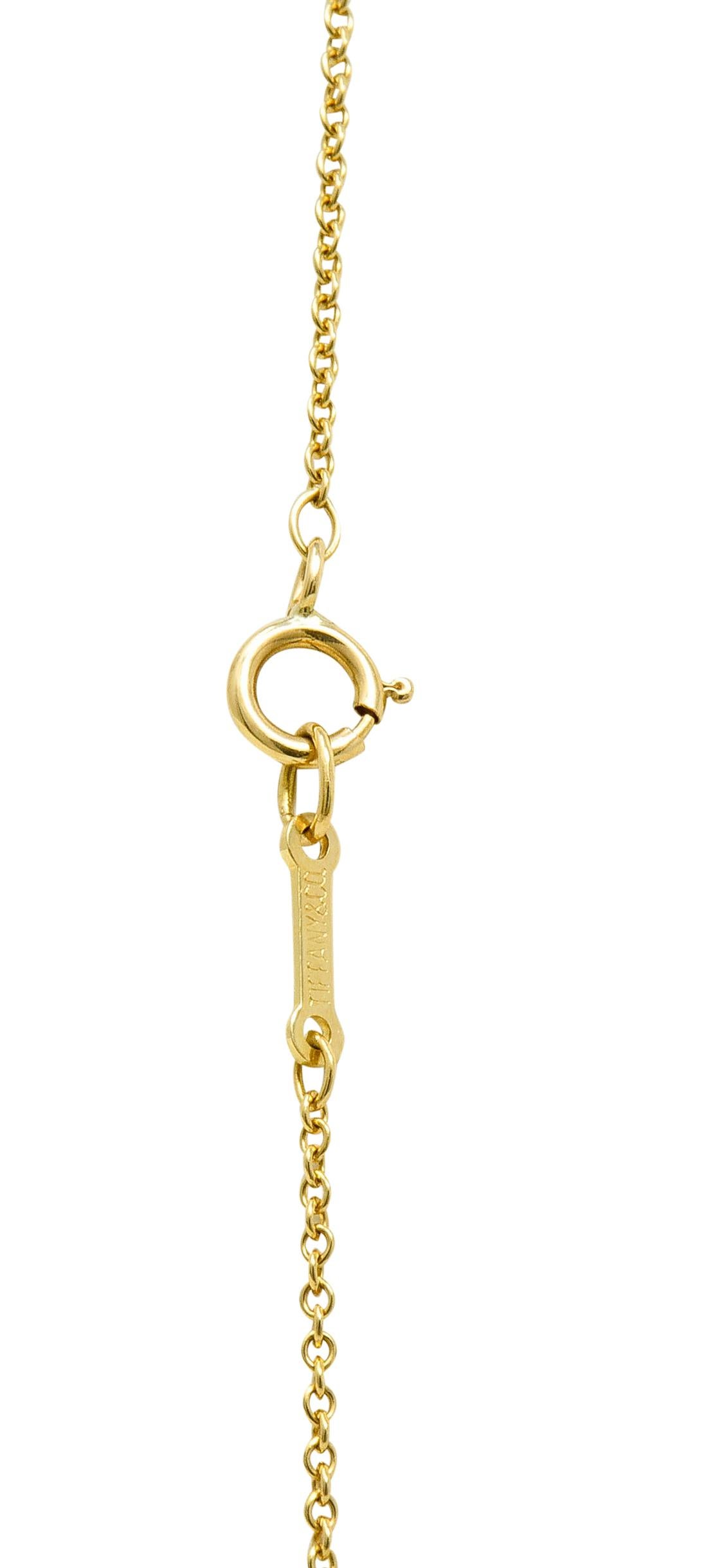 Elsa Peretti Tiffany & Co. Tiger Iron 18 Karat Gold Touchstone Pendant Necklace 2