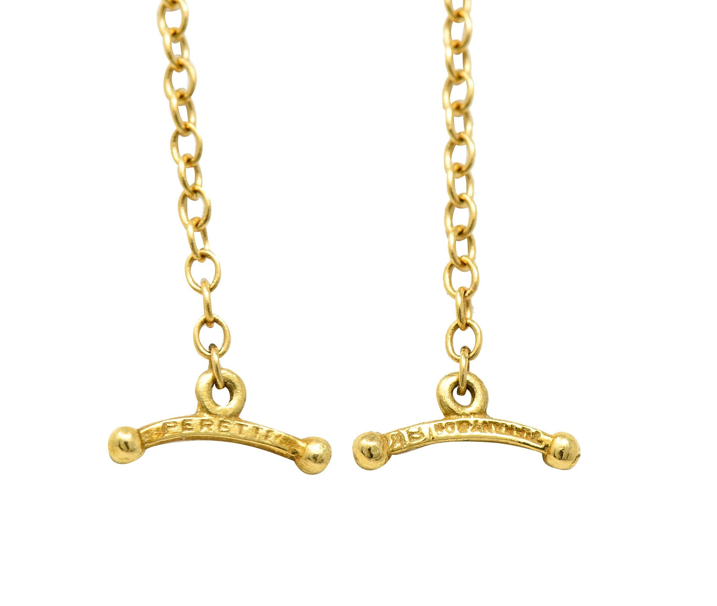 Women's or Men's Elsa Peretti Tiffany & Co. Tiger's Eye Quartz 18 Karat Gold Bottle Jug Necklace